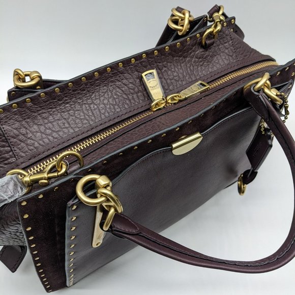 Coach Bags Coach Border Rivets Mixed 3567 Leather Dreamer Satchel